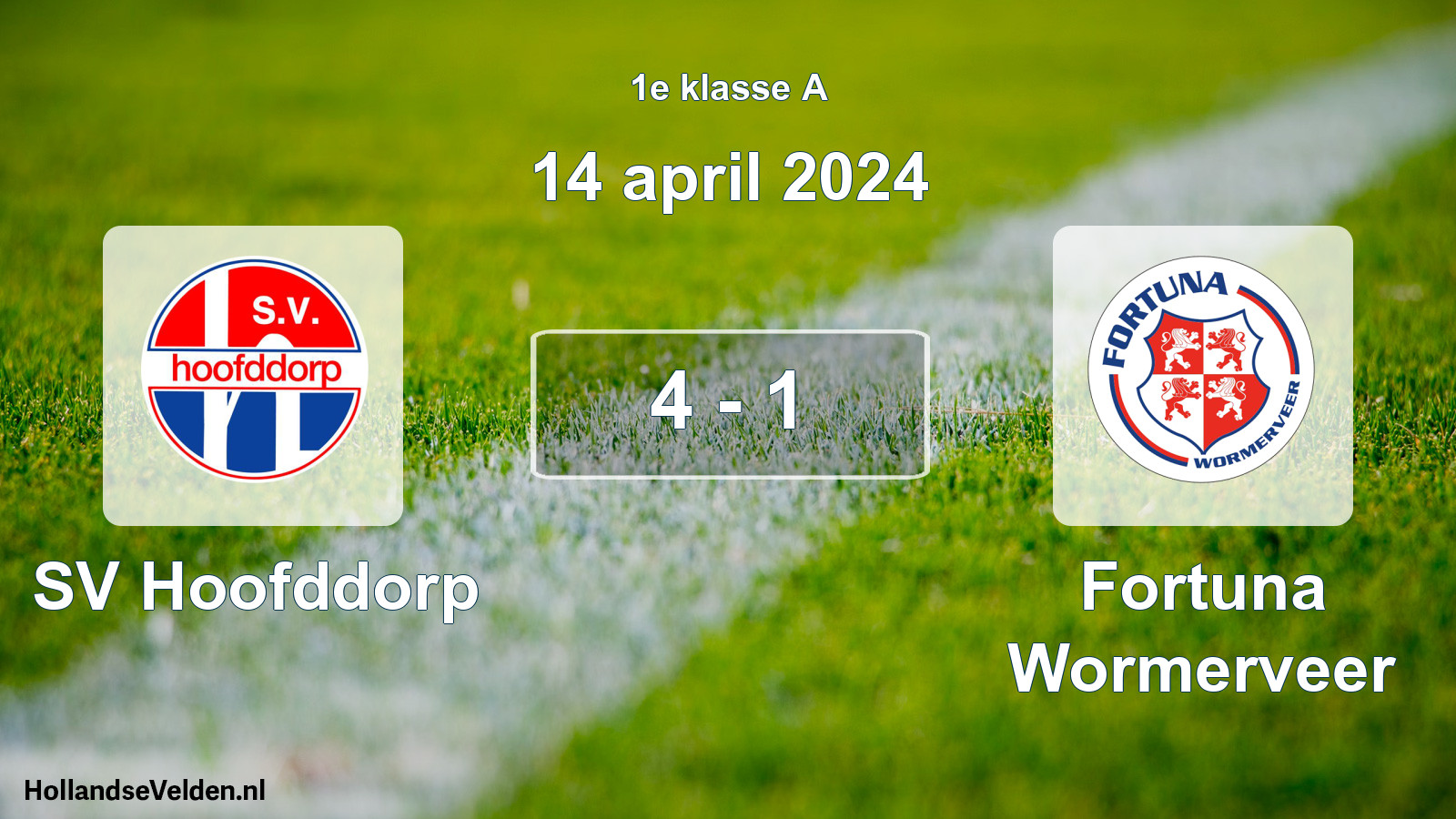Total number of matches played: SV Hoofddorp - Fortuna Wormerveer 4 - 1 (14 April 2024)