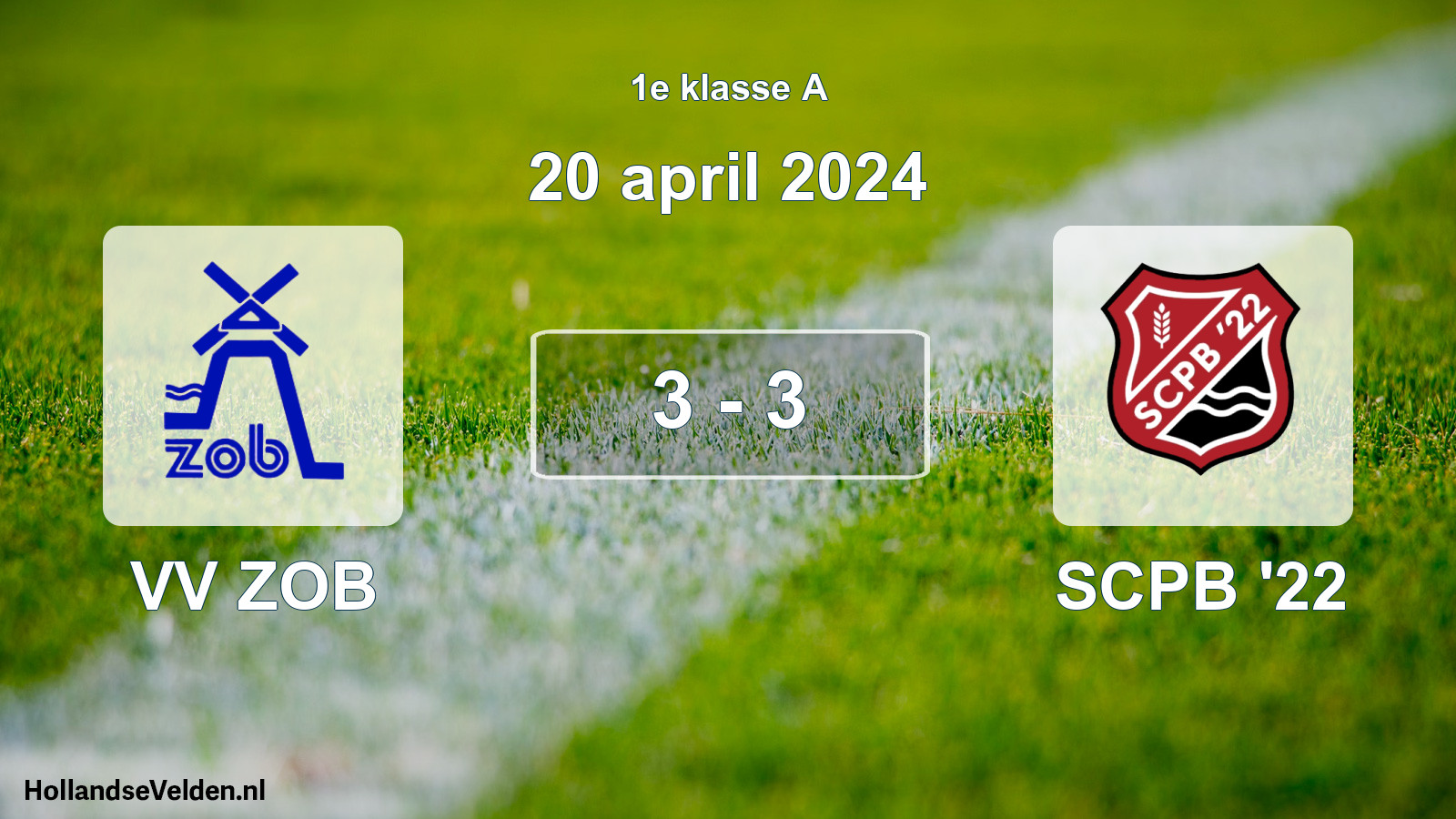 Total number of matches played: VV ZOB - SCPB '22 3 - 3 (20 April 2024)