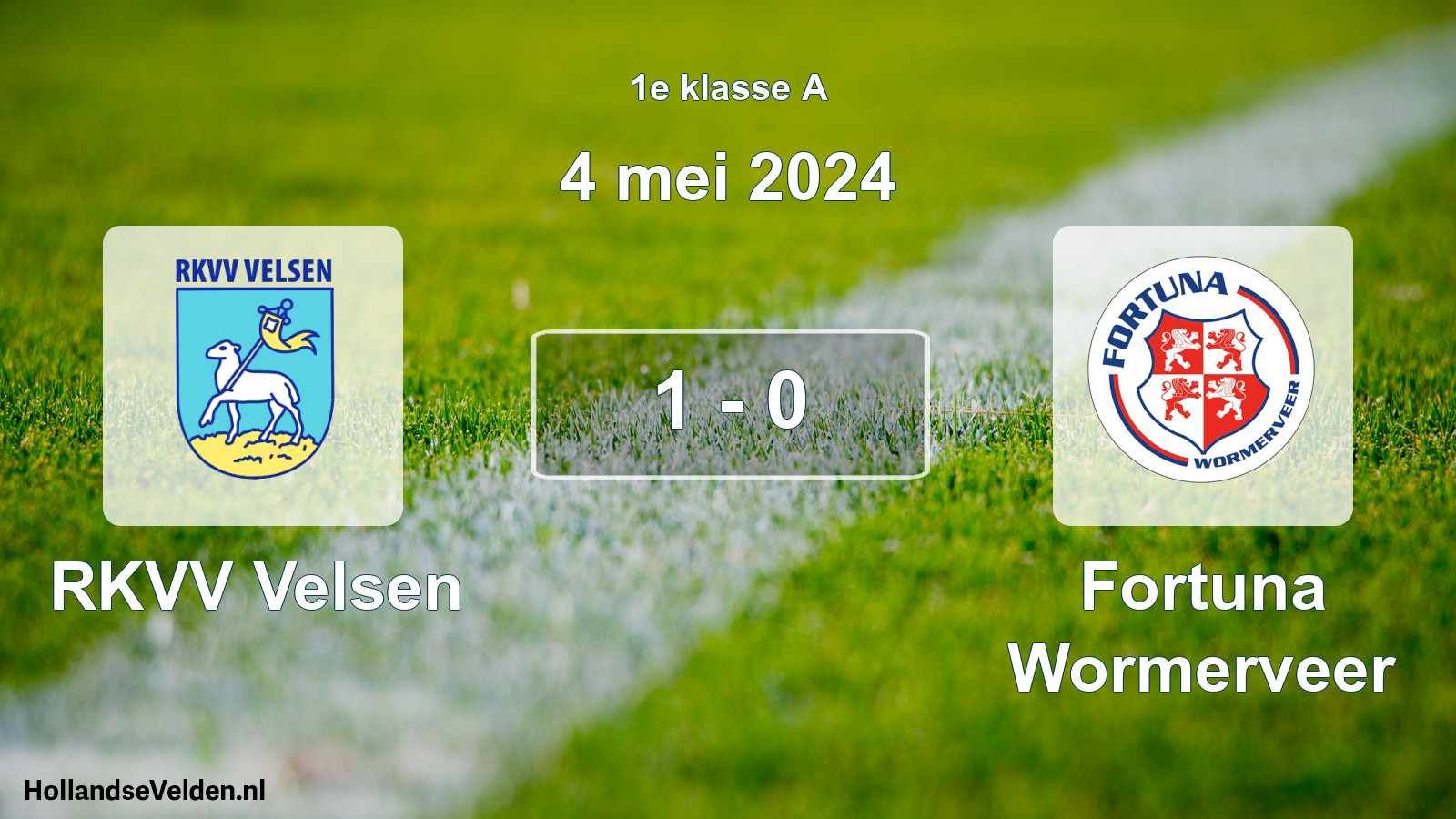 Total number of matches played: RKVV Velsen - Fortuna Wormerveer 1 - 0 (4 May 2024)