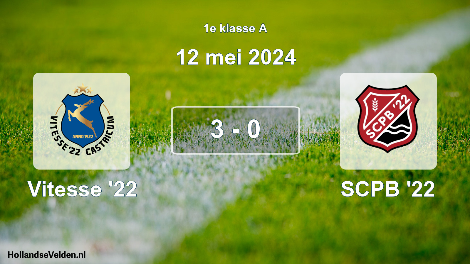 Total number of matches played: Vitesse '22 - SCPB '22 3 - 0 (12 May 2024)