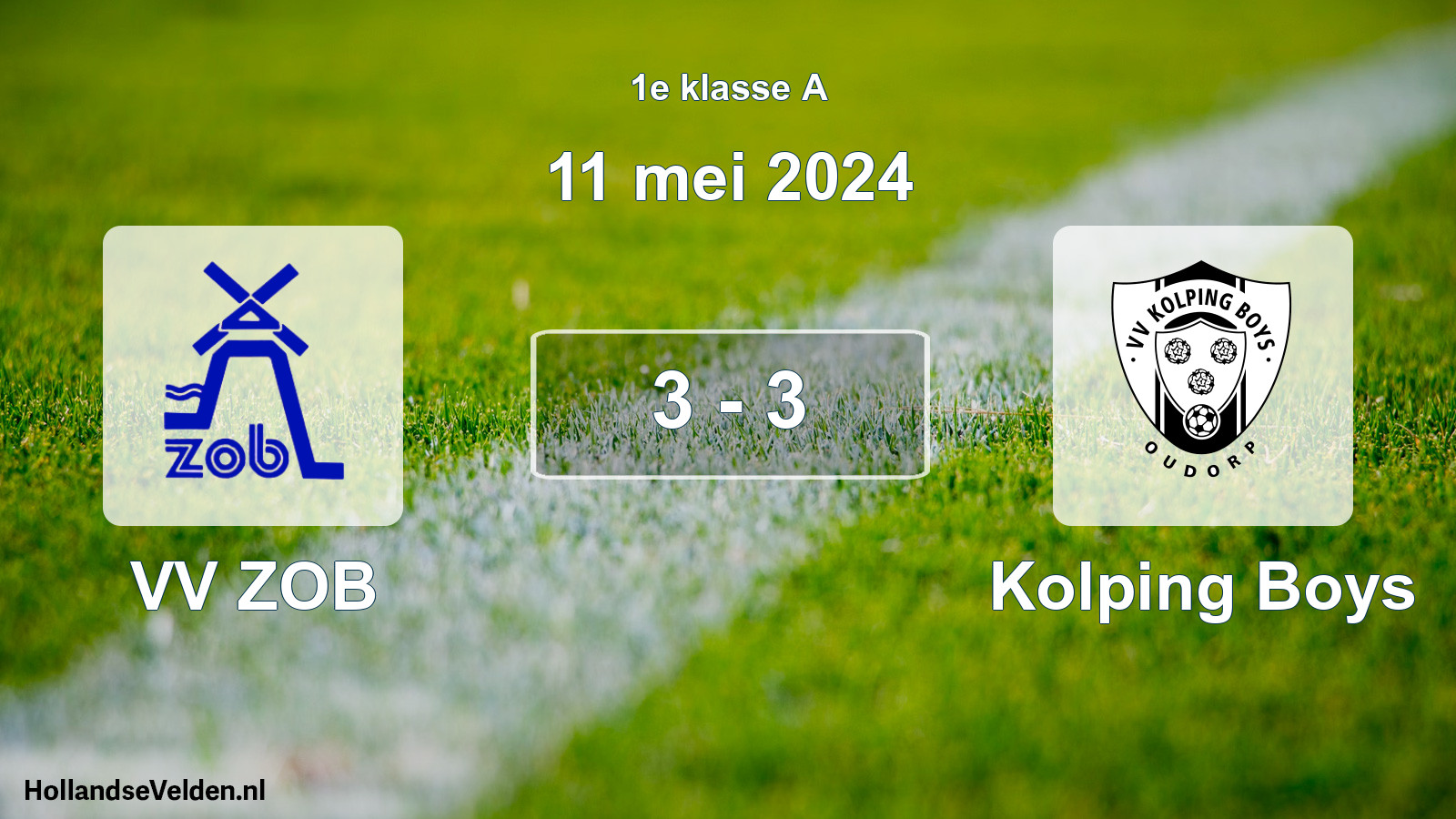 Total number of matches played: VV ZOB - Kolping Boys 3 - 3 (11 May 2024)