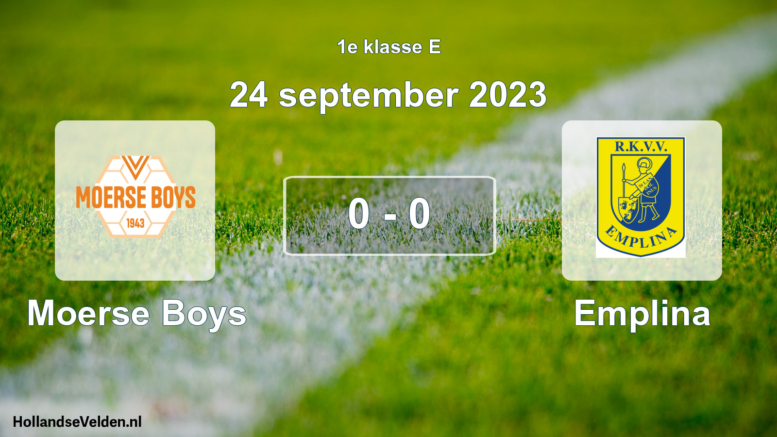 Total number of matches played: Moerse Boys - Emplina 0 - 0 (24 September 2023)