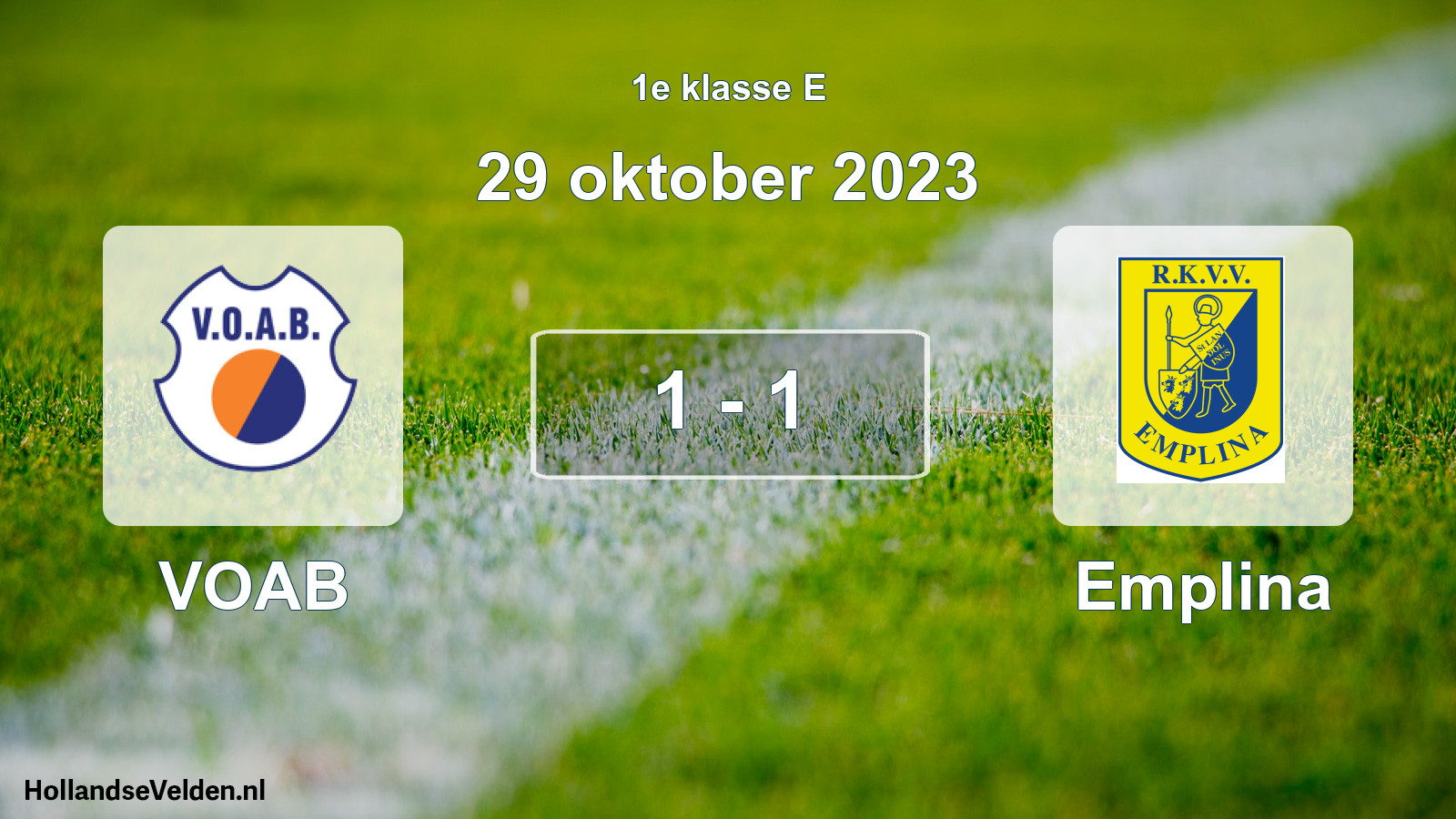 Total number of matches played: VOAB - Emplina 1 - 1 (29 October 2023)