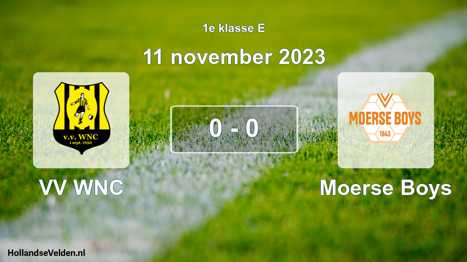 Total number of matches played: VV WNC - Moerse Boys 0 - 0 (11 November 2023)