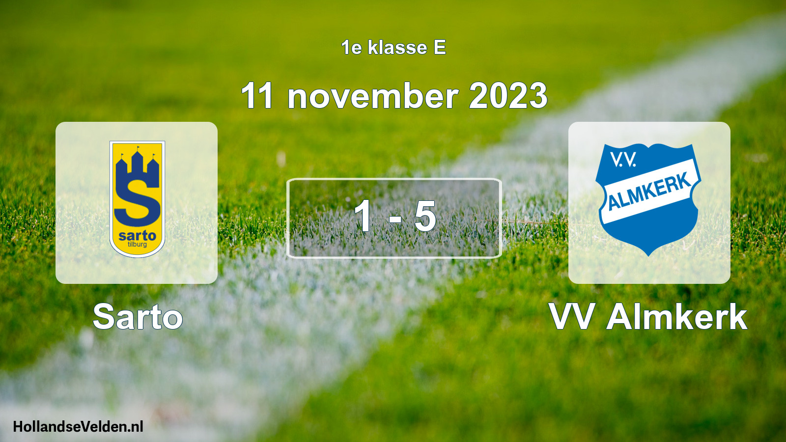 Total number of matches played: Sarto - VV Almkerk 1 - 5 (11 November 2023)