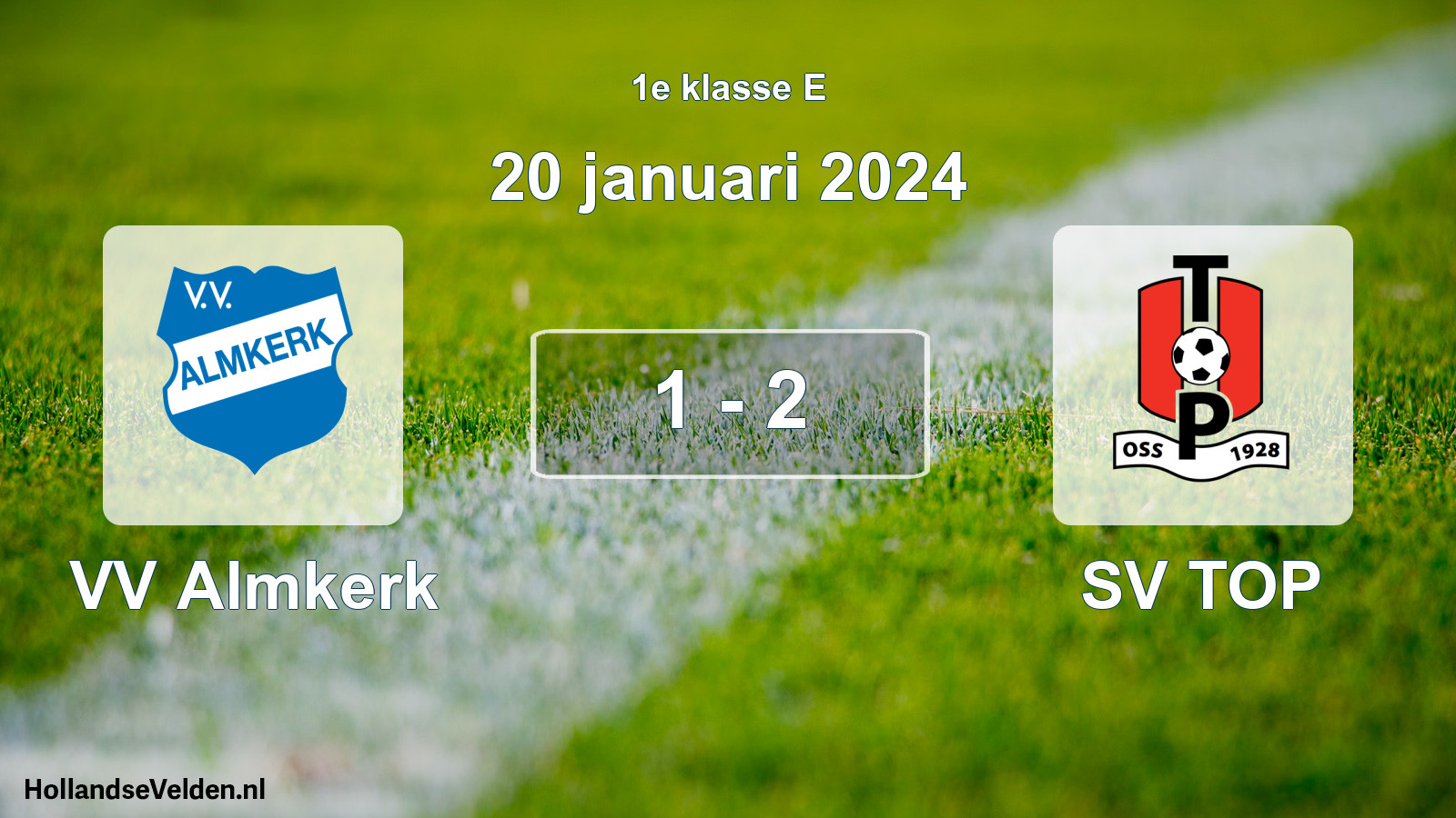 Total number of matches played: VV Almkerk - SV TOP 1 - 2 (20 January 2024)
