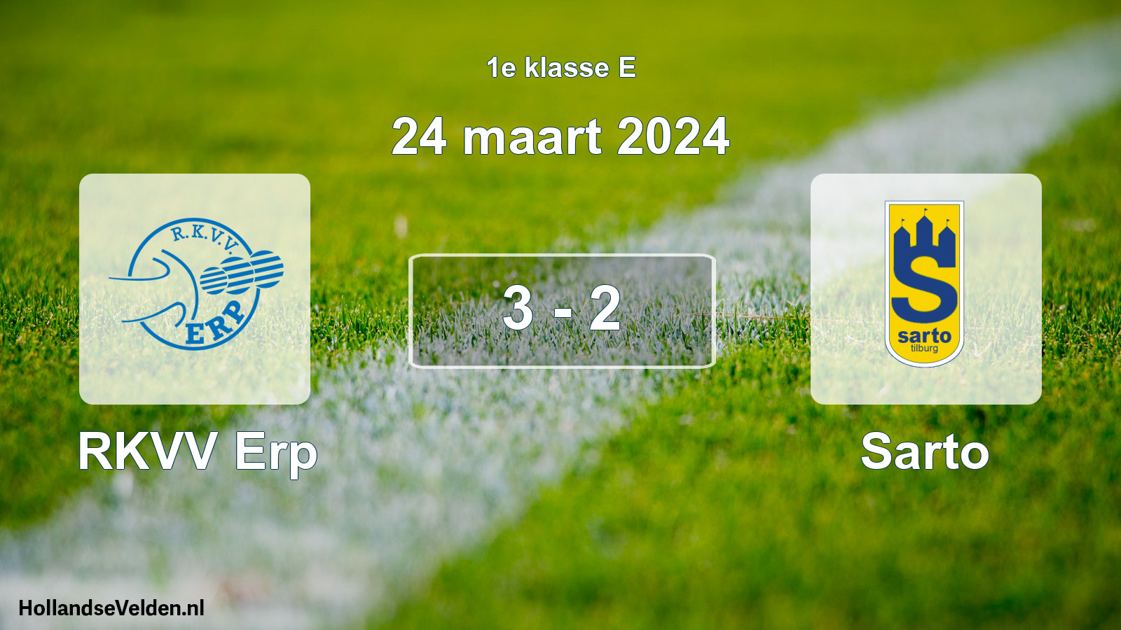 Total number of matches played: RKVV Erp - Sarto 3 - 2 (24 March 2024)