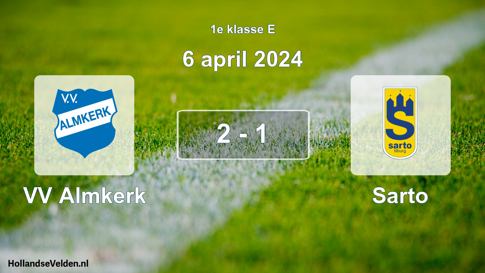 Total number of matches played: VV Almkerk - Sarto 2 - 1 (6 April 2024)