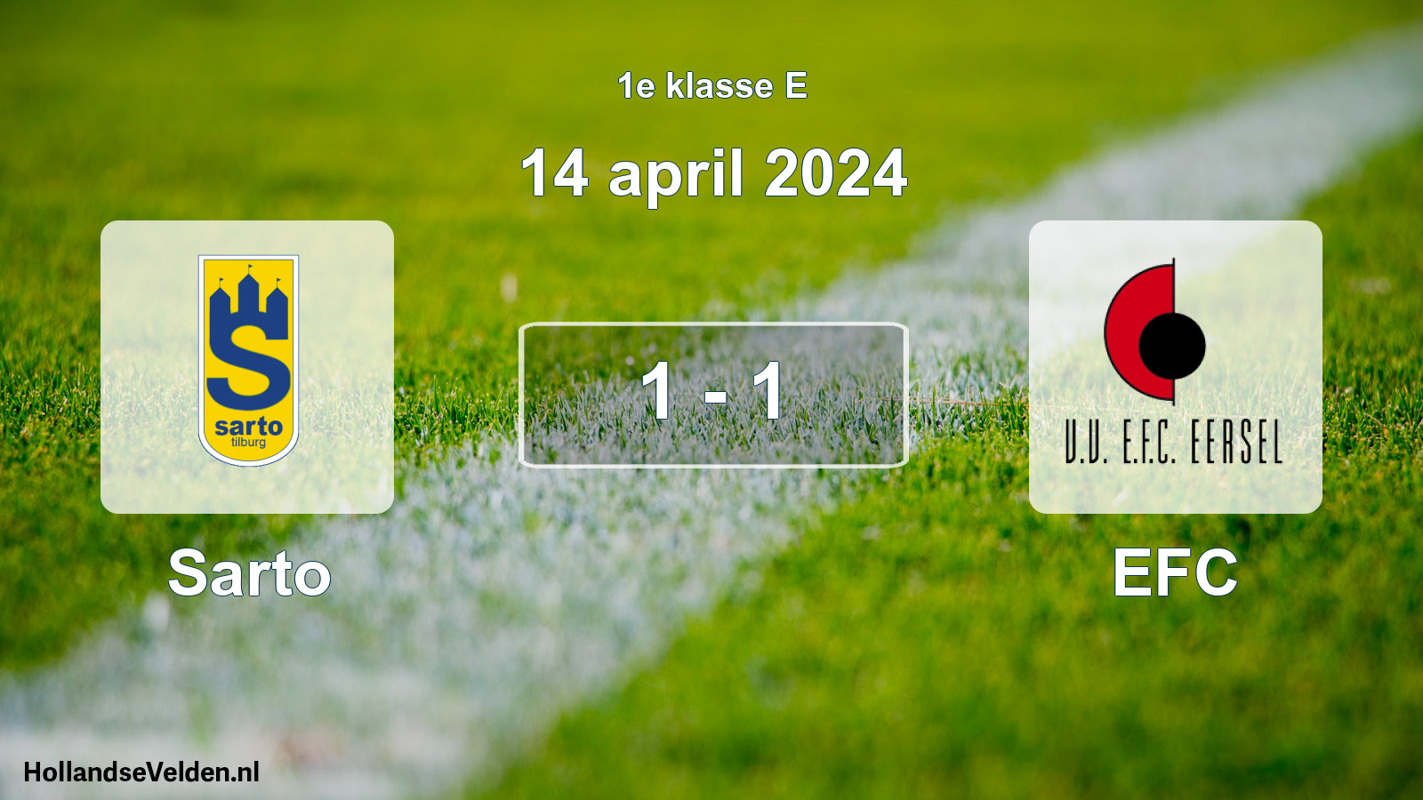 Total number of matches played: Sarto - EFC 1 - 1 (14 April 2024)