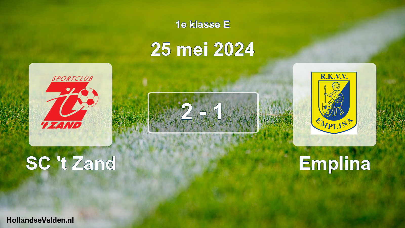 Total number of matches played: SC 't Zand - Emplina 2 - 1 (25 May 2024)
