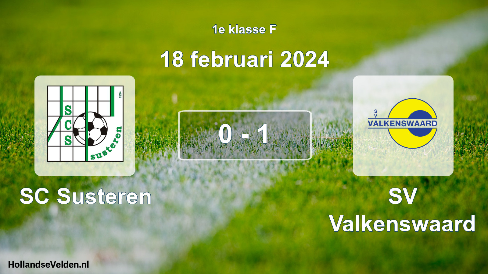 Total number of matches played: SC Susteren - SV Valkenswaard 0 - 1 (18 February 2024)