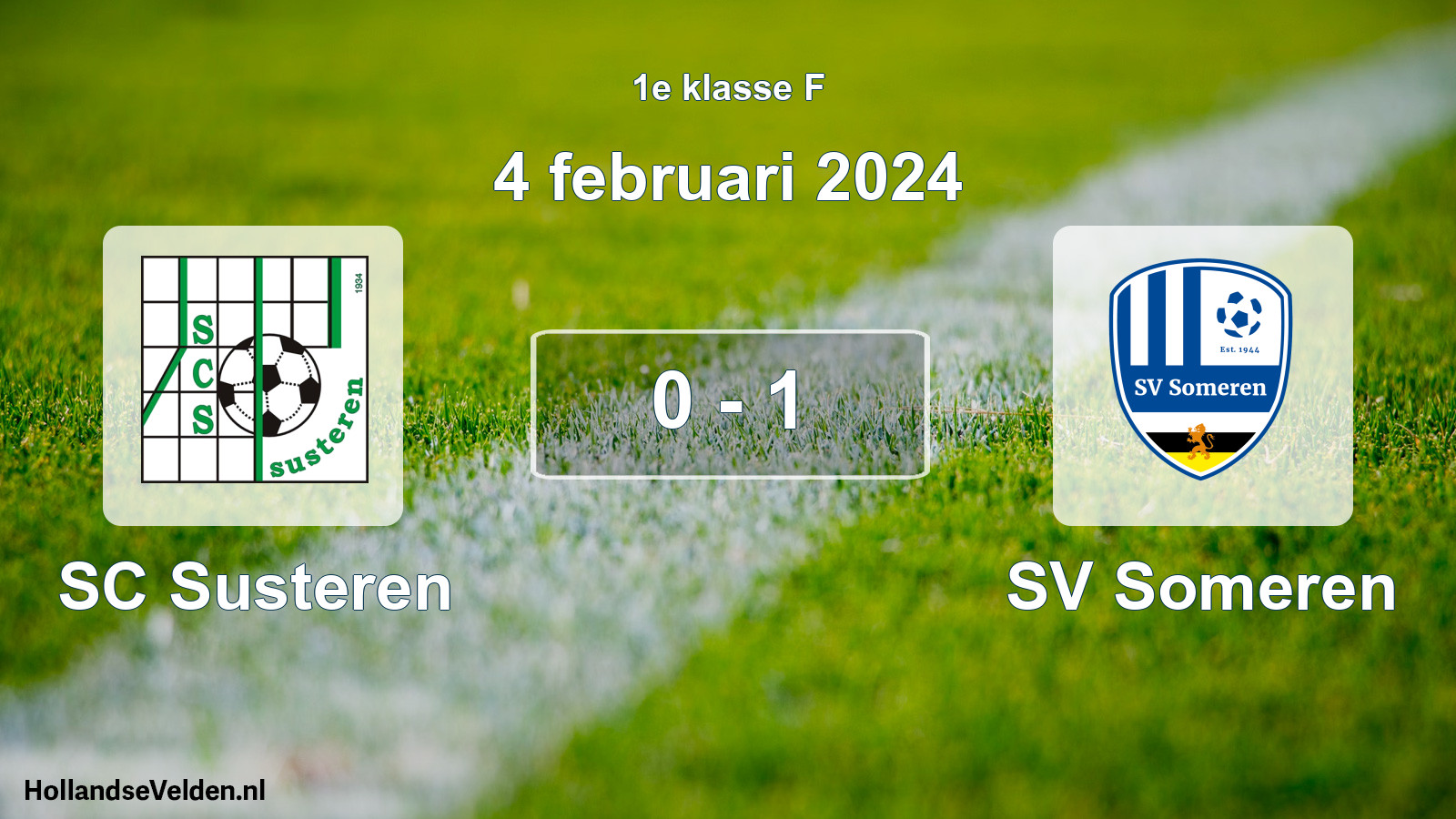 Total number of matches played: SC Susteren - SV Someren 0 - 1 (4 February 2024)