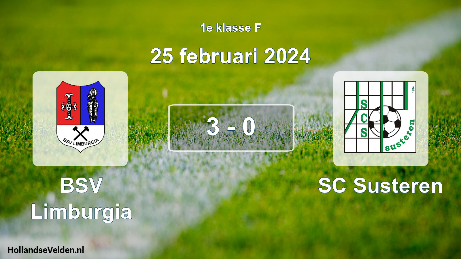 Total number of matches played: BSV Limburgia - SC Susteren 3 - 0 (25 February 2024)