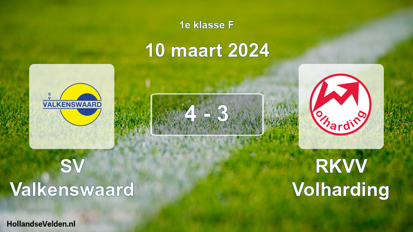 Total number of matches played: SV Valkenswaard - RKVV Volharding 4 - 3 (10 March 2024)