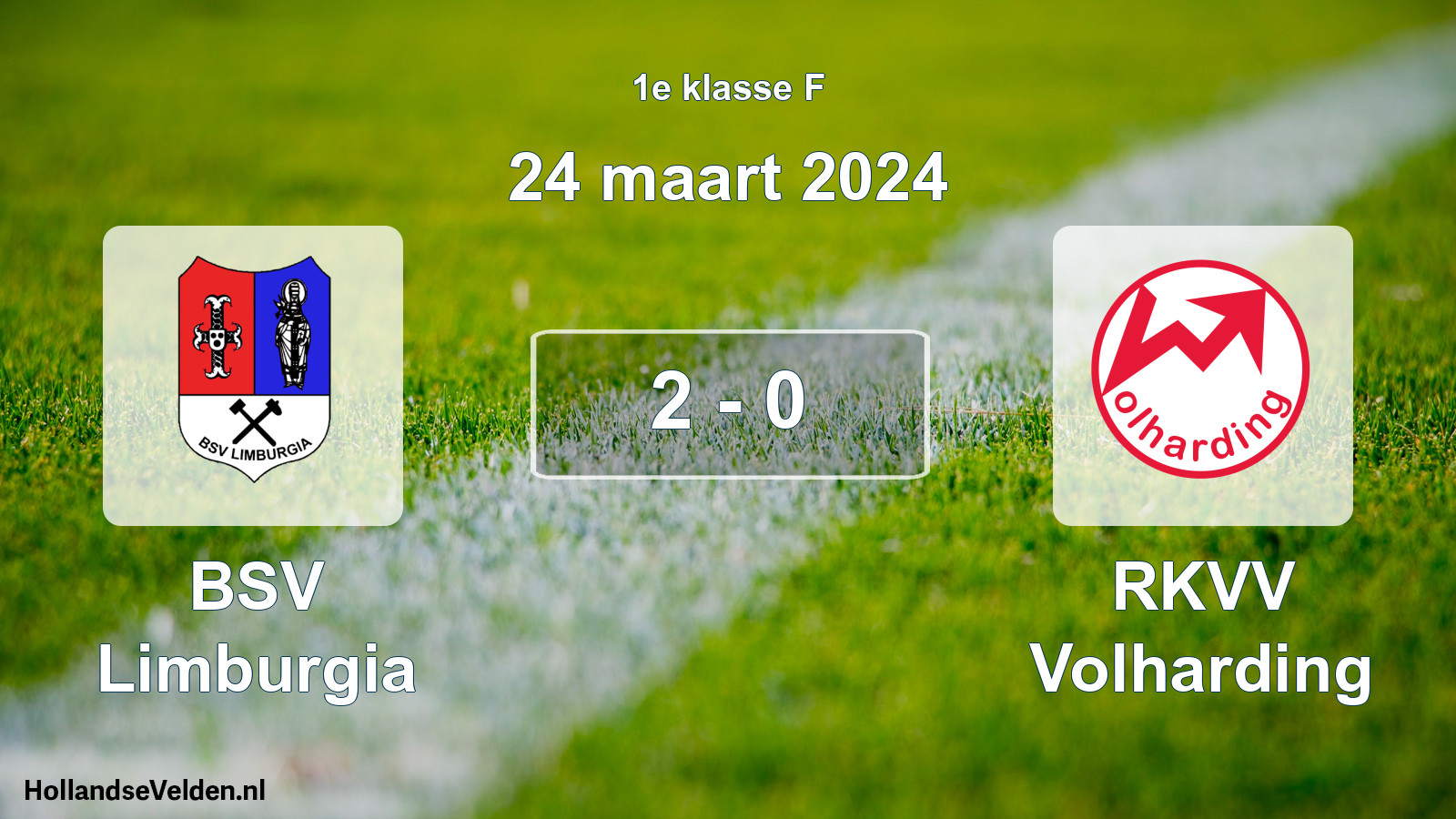 Total number of matches played: BSV Limburgia - RKVV Volharding 2 - 0 (24 March 2024)