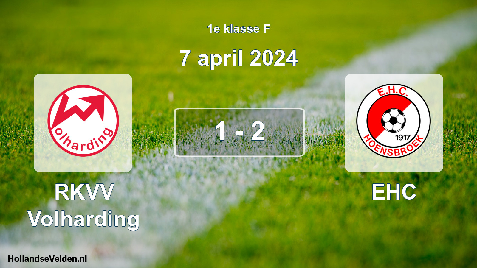 Total number of matches played: RKVV Volharding - EHC 1 - 2 (7 April 2024)