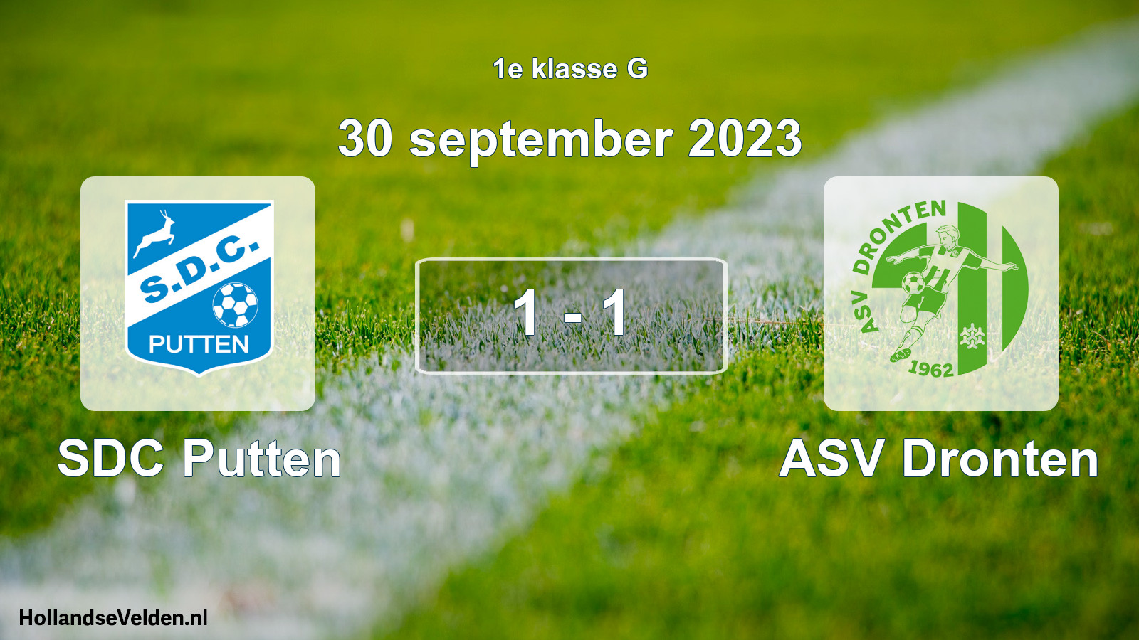 Total number of matches played: SDC Putten - ASV Dronten 1 - 1 (30 September 2023)