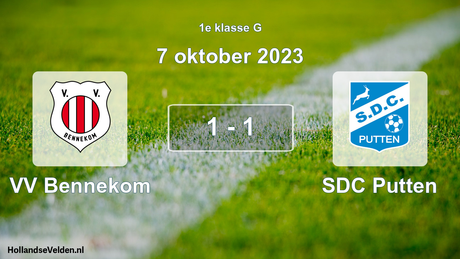 Total number of matches played: VV Bennekom - SDC Putten 1 - 1 (7 October 2023)