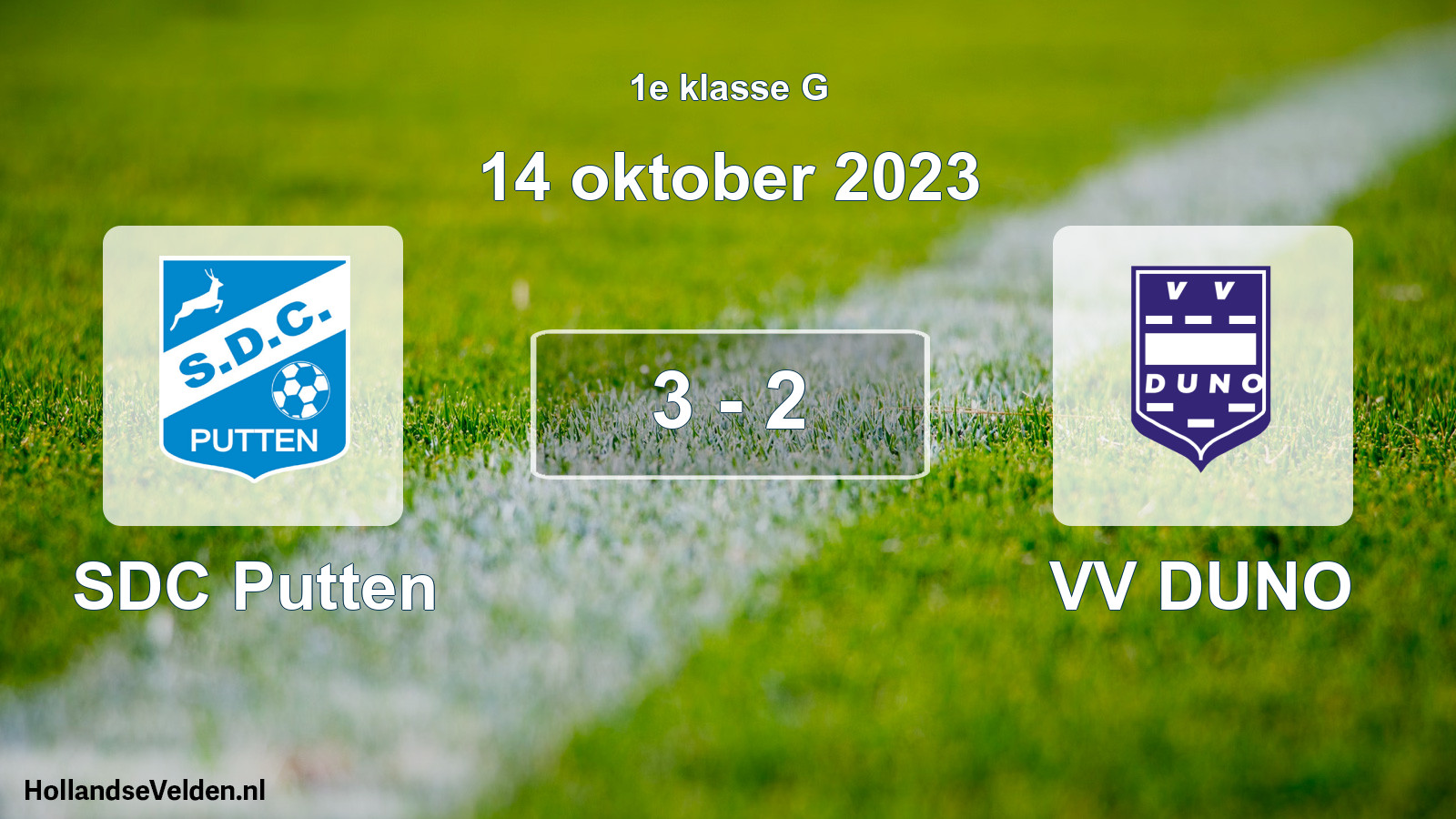 Total number of matches played: SDC Putten - VV DUNO 3 - 2 (14 October 2023)