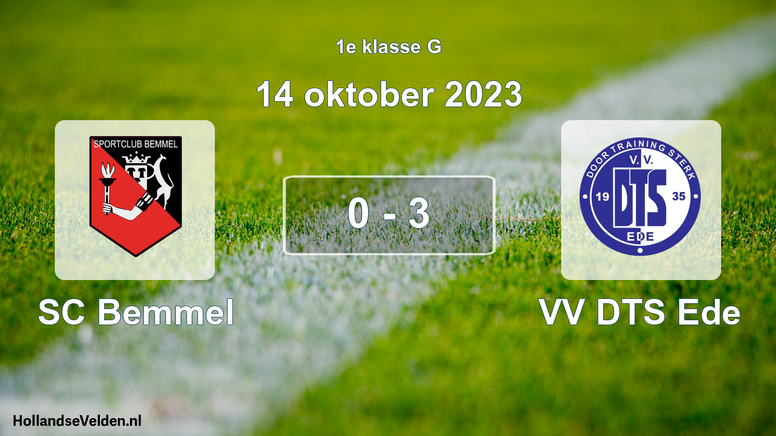 Total number of matches played: SC Bemmel - VV DTS Ede 0 - 3 (14 October 2023)