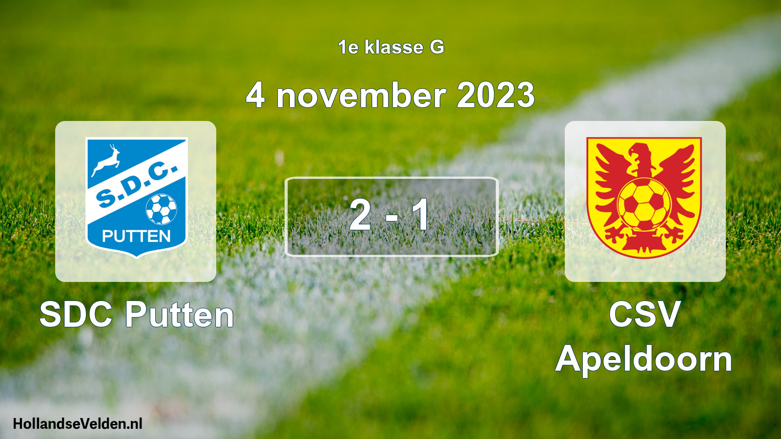 Total number of matches played: SDC Putten - CSV Apeldoorn 2 - 1 (4 November 2023)