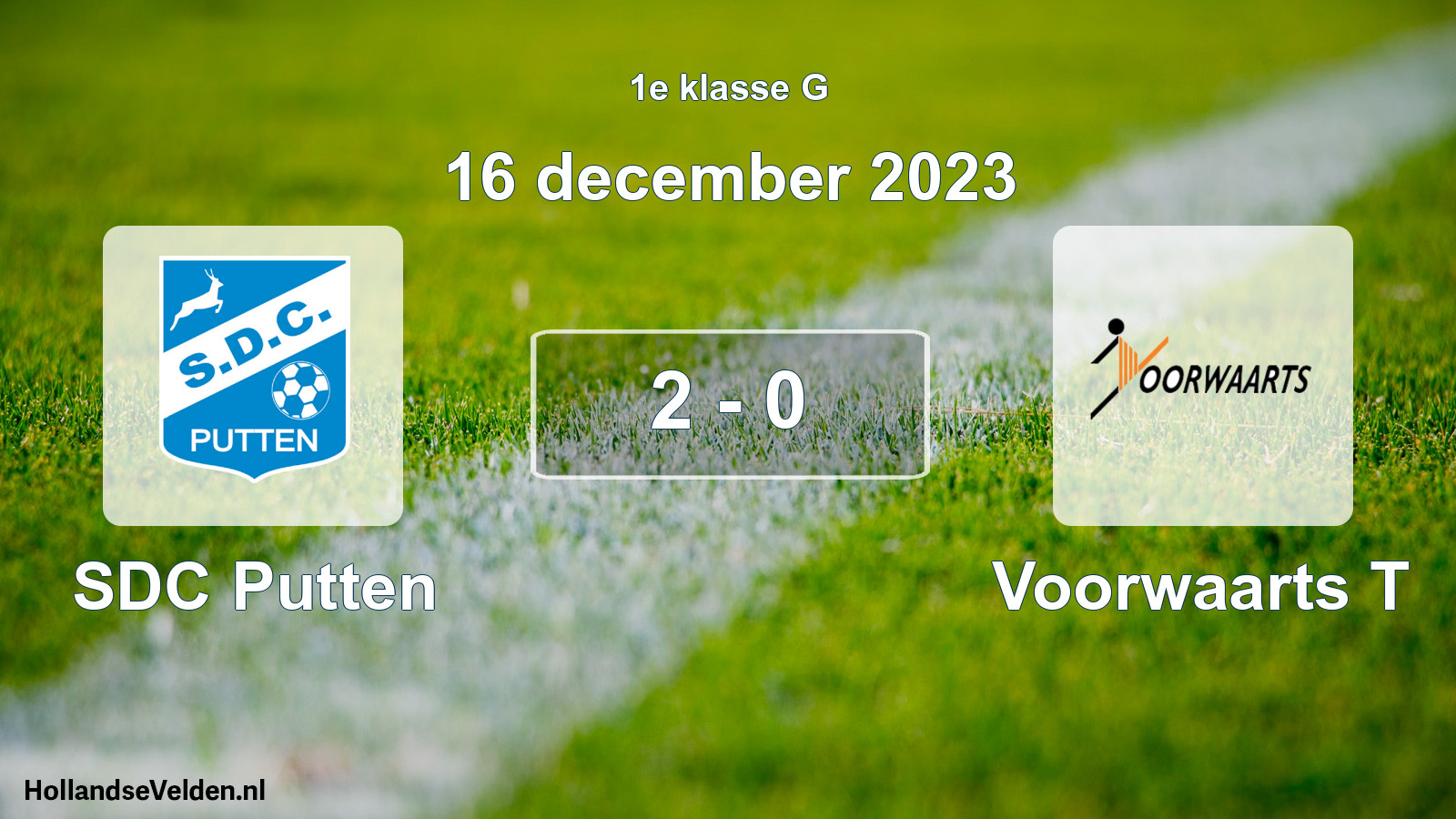 Total number of matches played: SDC Putten - Voorwaarts T 2 - 0 (16 December 2023)