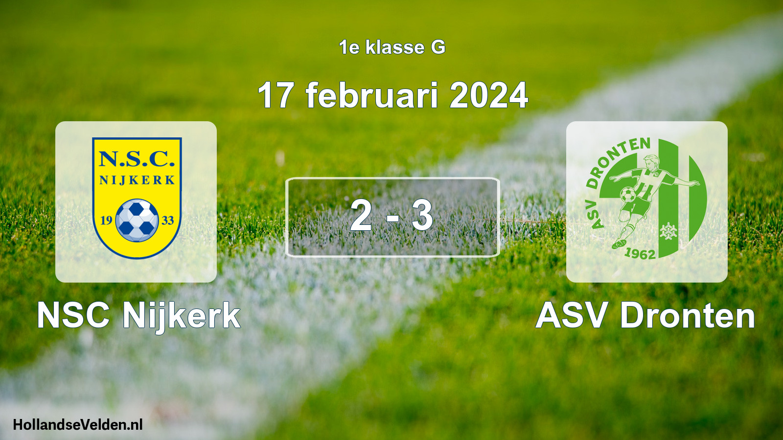 Total number of matches played: NSC Nijkerk - ASV Dronten 2 - 3 (17 February 2024)