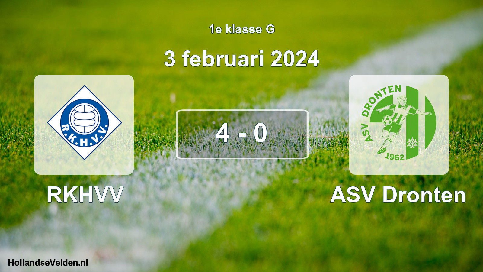 Total number of matches played: RKHVV - ASV Dronten 4 - 0 (3 February 2024)