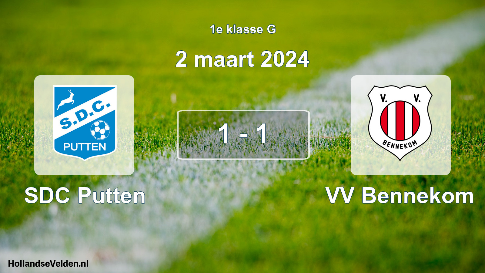 Total number of matches played: SDC Putten - VV Bennekom 1 - 1 (2 March 2024)