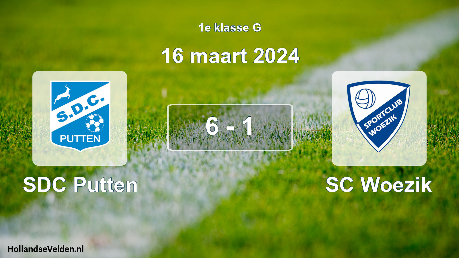 Total number of matches played: SDC Putten - SC Woezik 6 - 1 (16 March 2024)
