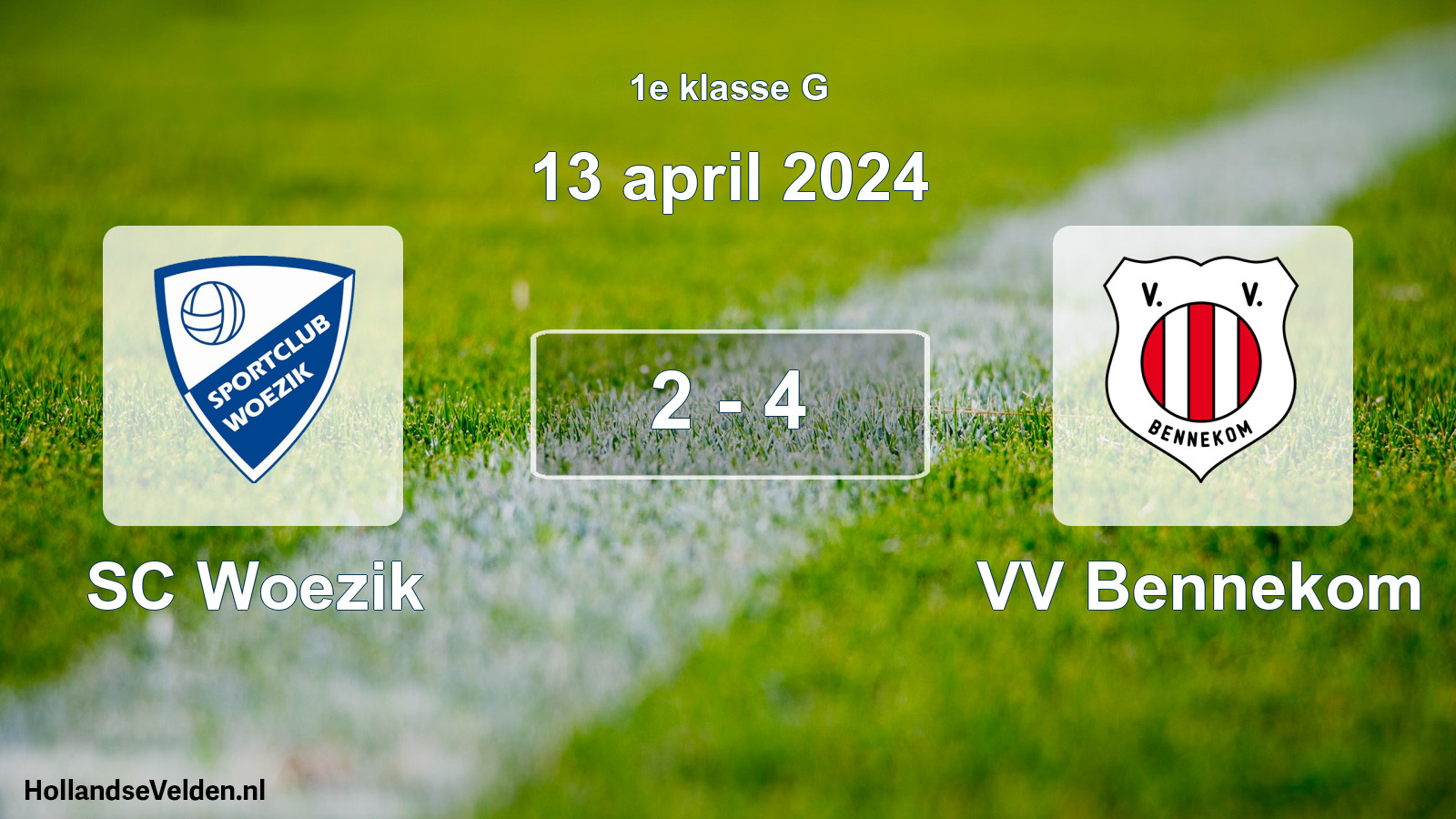 Total number of matches played: SC Woezik - VV Bennekom 2 - 4 (13 April 2024)