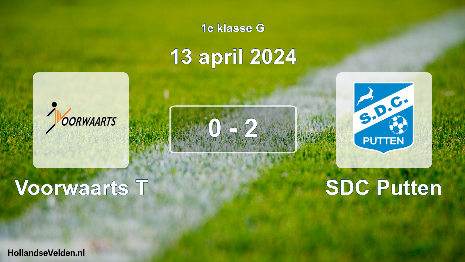 Total number of matches played: Voorwaarts T - SDC Putten 0 - 2 (13 April 2024)