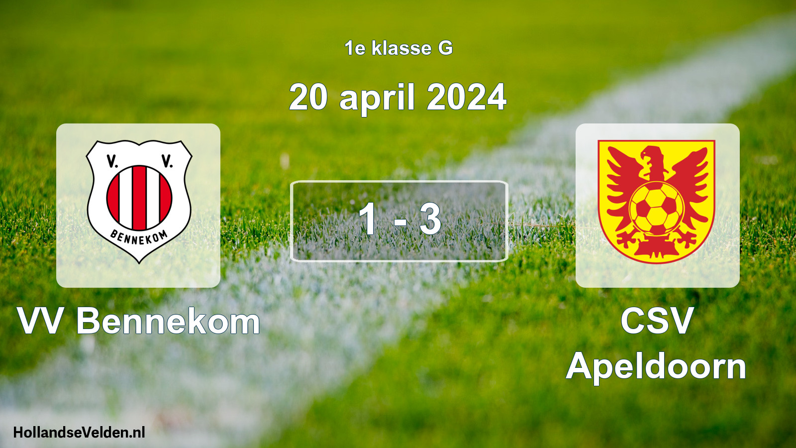 Total number of matches played: VV Bennekom - CSV Apeldoorn 1 - 3 (20 April 2024)