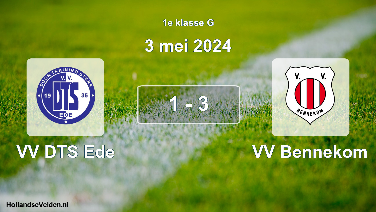 Total number of matches played: VV DTS Ede - VV Bennekom 1 - 3 (3 May 2024)