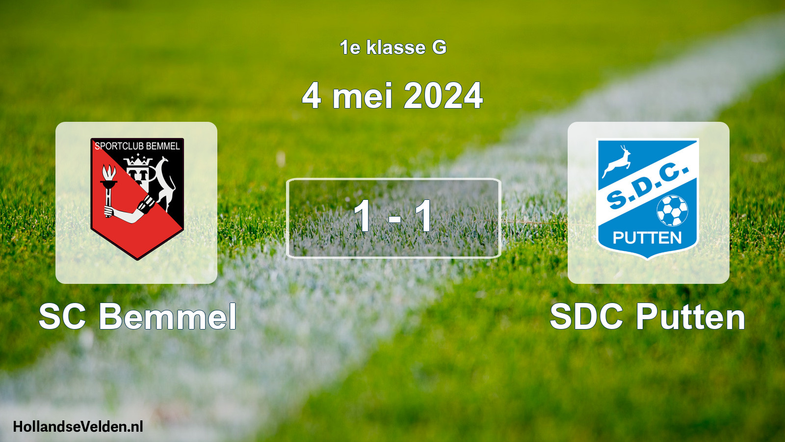 Total number of matches played: SC Bemmel - SDC Putten 1 - 1 (4 May 2024)