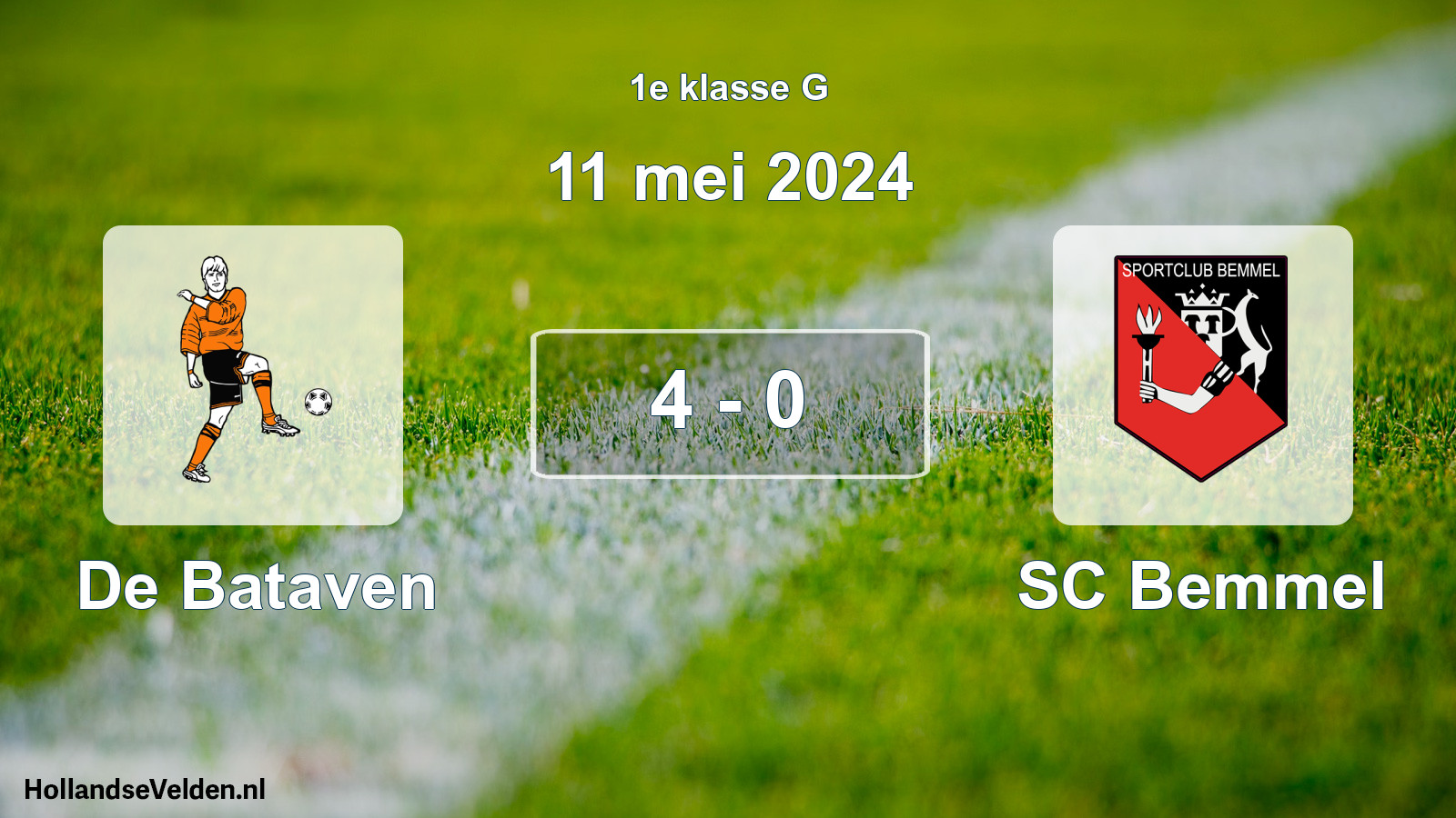 Total number of matches played: De Bataven - SC Bemmel 4 - 0 (11 May 2024)