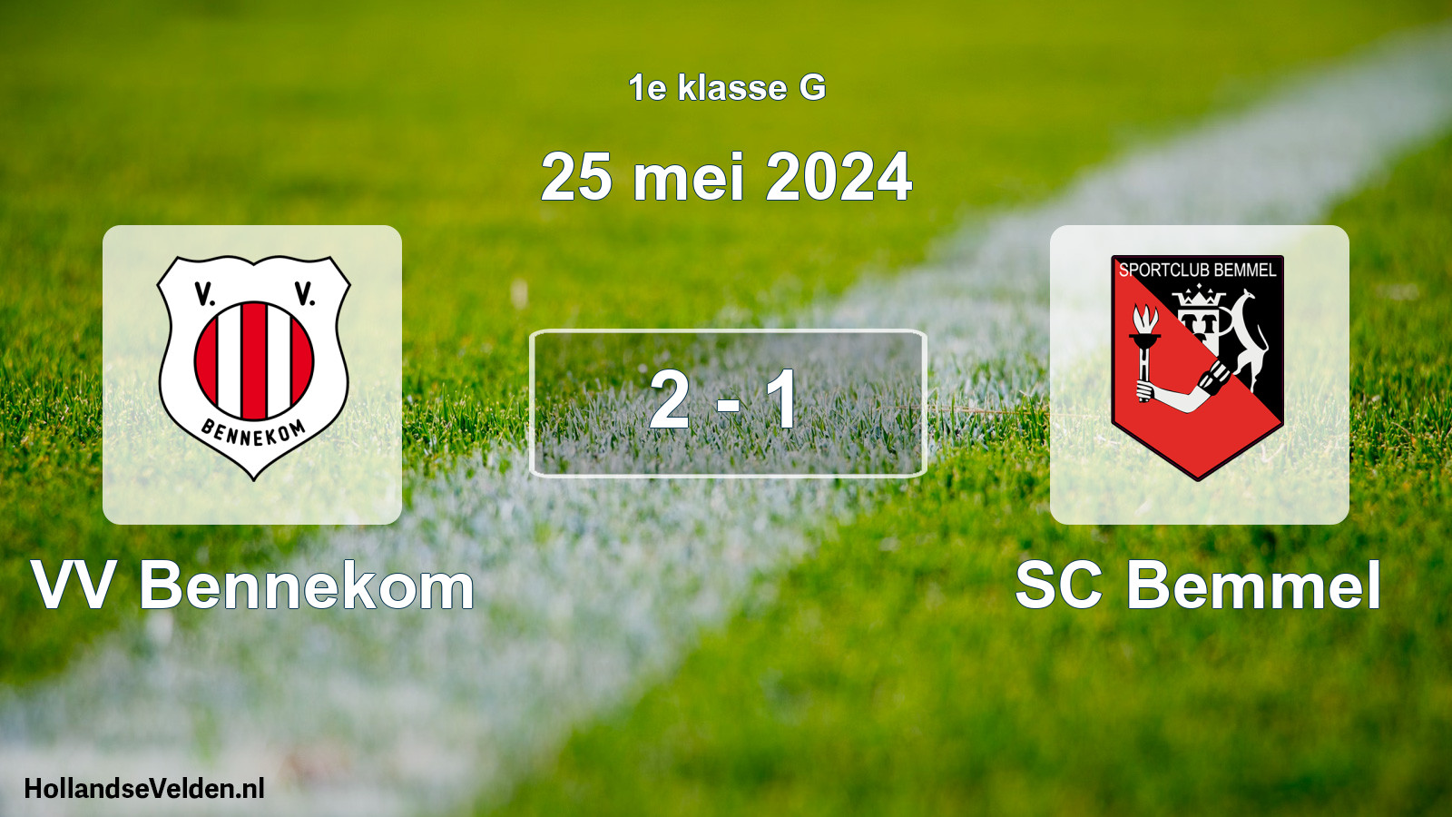 Total number of matches played: VV Bennekom - SC Bemmel 2 - 1 (25 May 2024)