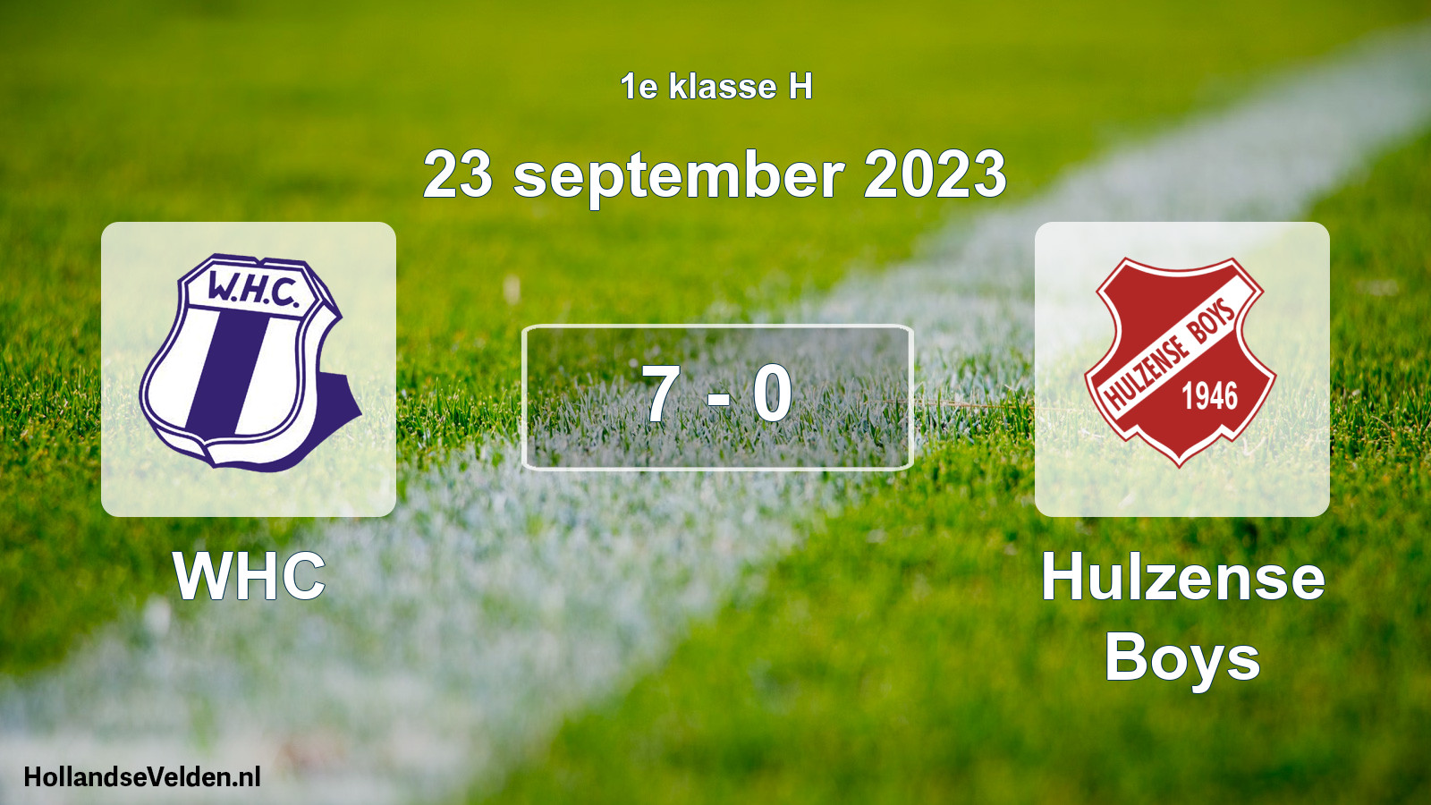 Total number of matches played: WHC - Hulzense Boys 7 - 0 (23 September 2023)