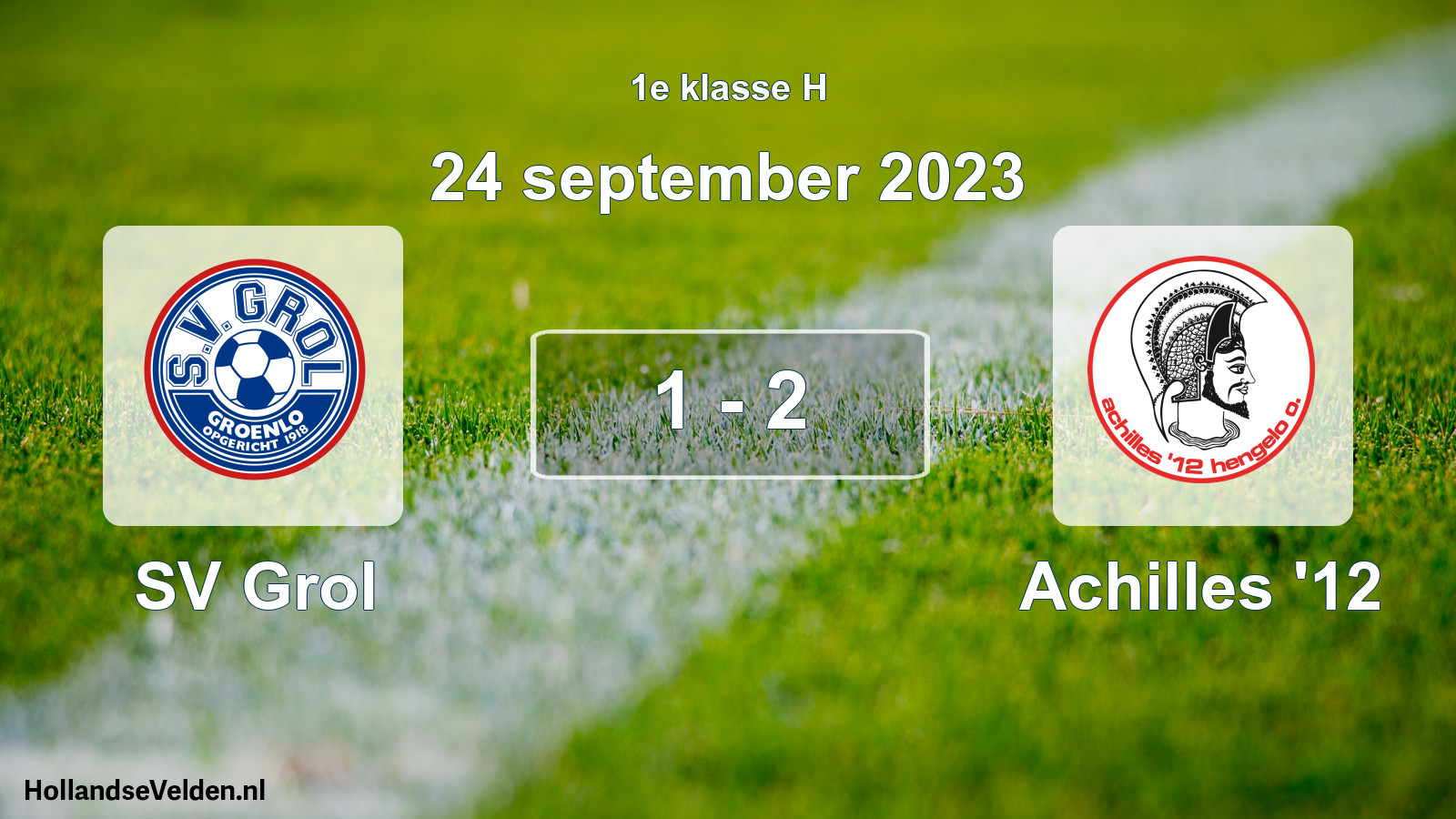 Total number of matches played: SV Grol - Achilles '12 1 - 2 (24 September 2023)