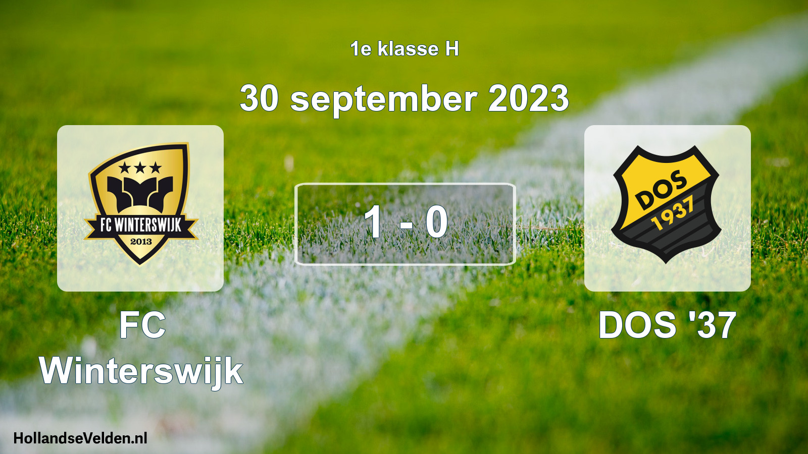 Total number of matches played: FC Winterswijk - DOS '37 1 - 0 (30 September 2023)