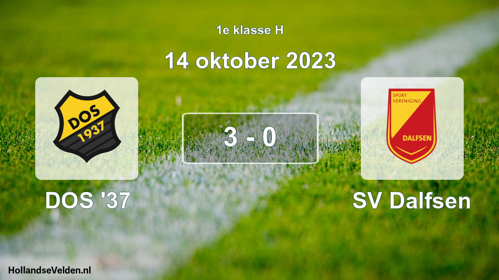 Total number of matches played: DOS '37 - SV Dalfsen 3 - 0 (14 October 2023)
