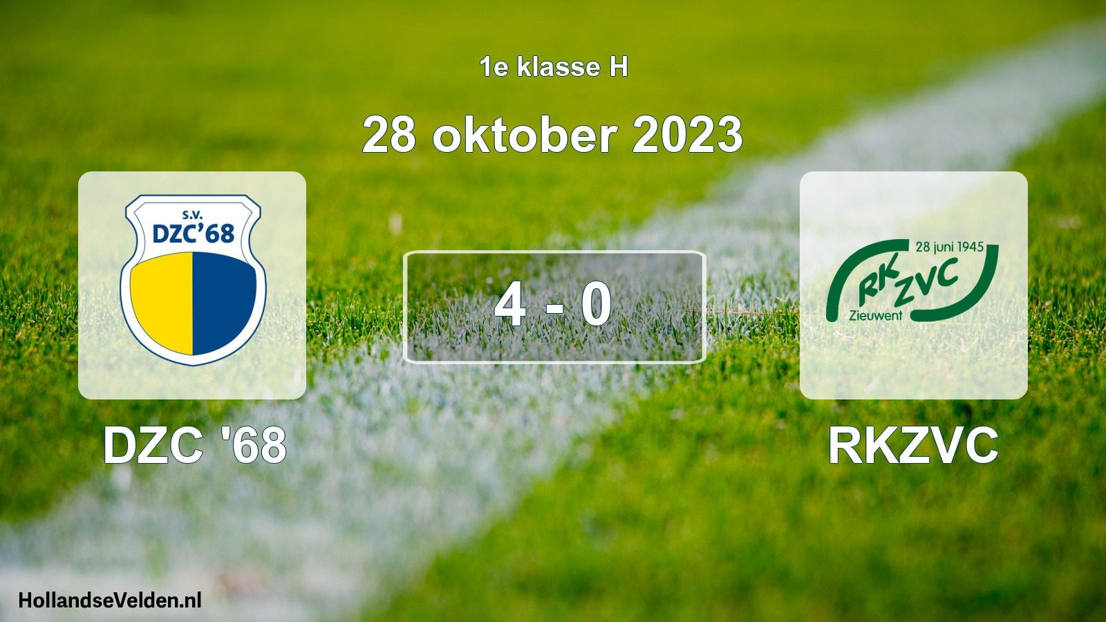 Total number of matches played: DZC '68 - RKZVC 4 - 0 (28 October 2023)