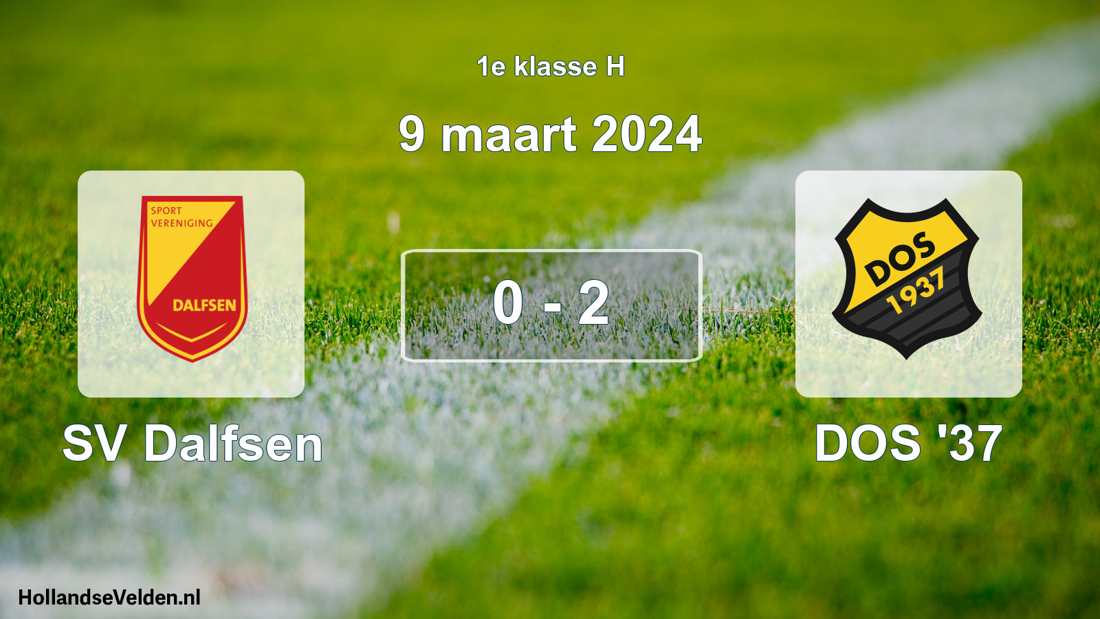 Total number of matches played: SV Dalfsen - DOS '37 0 - 2 (9 March 2024)