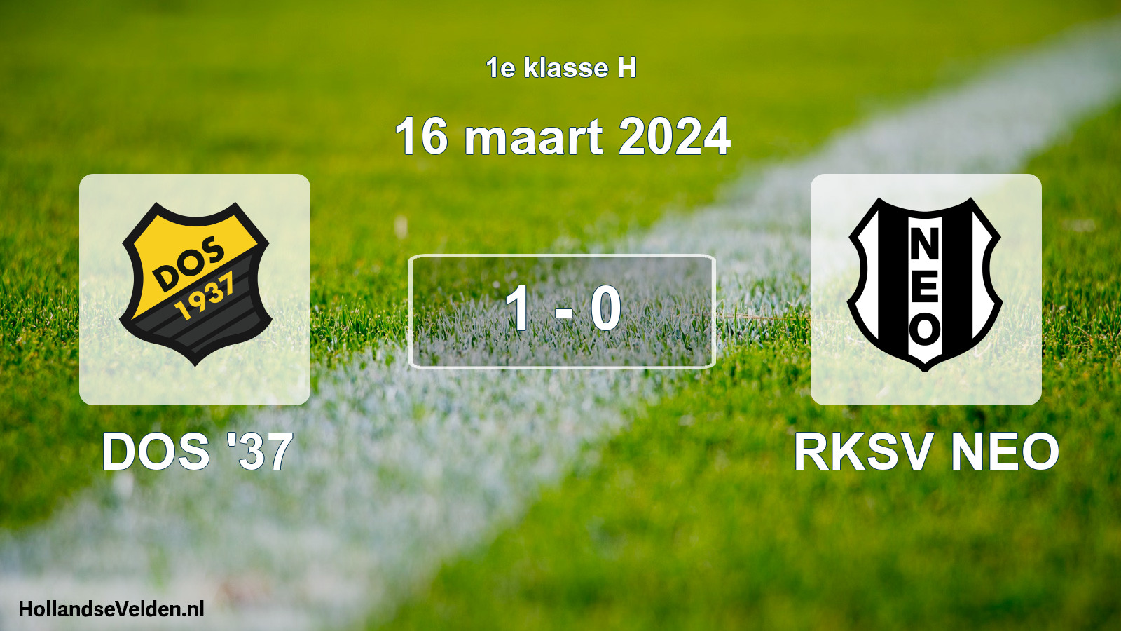 Total number of matches played: DOS '37 - RKSV NEO 1 - 0 (16 March 2024)