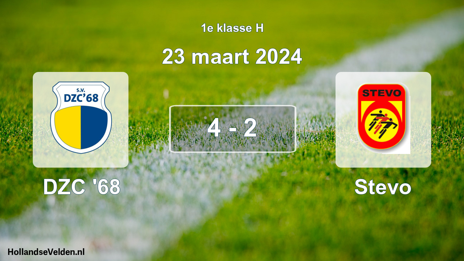 Total number of matches played: DZC '68 - Stevo 4 - 2 (23 March 2024)