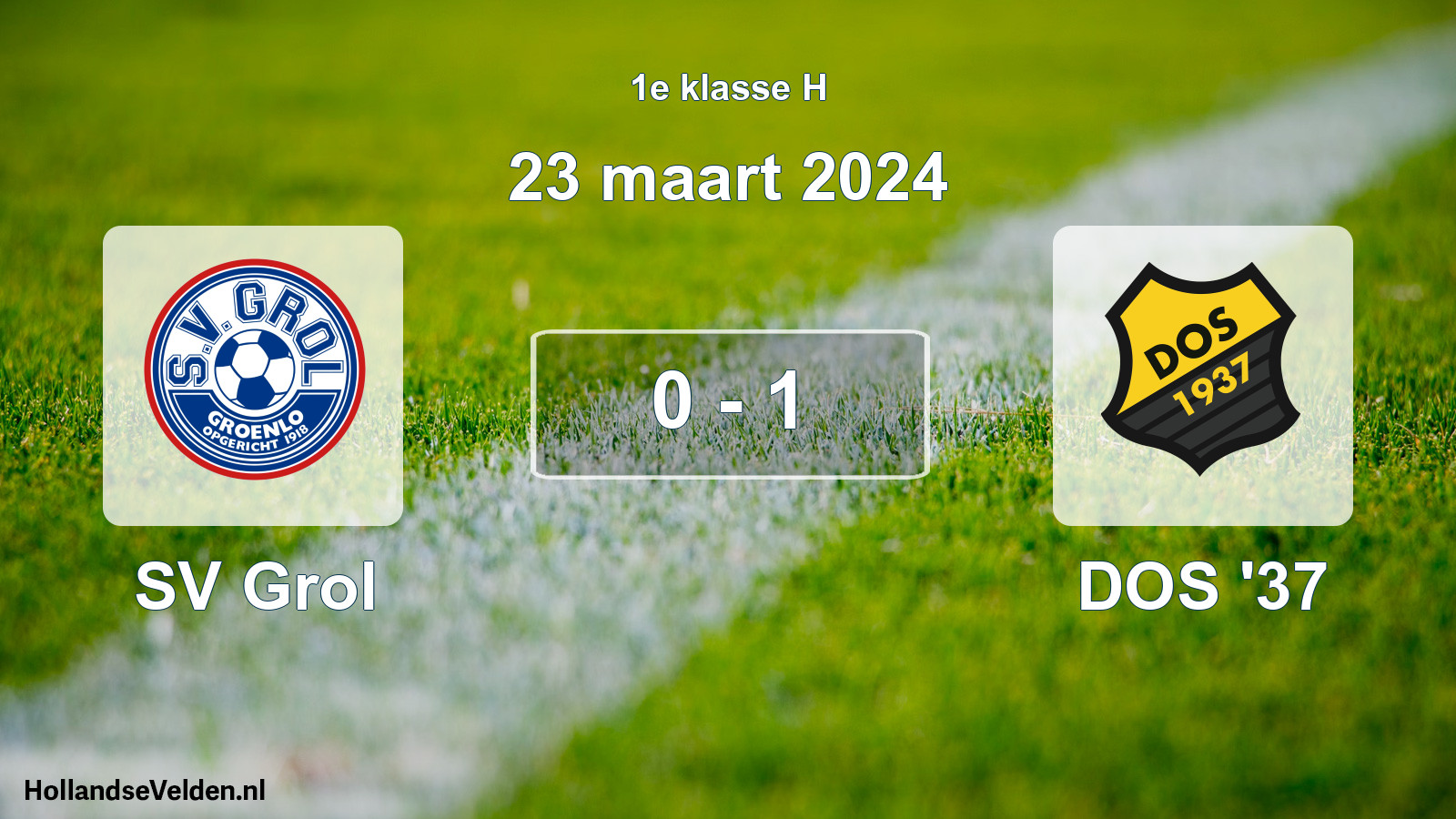 Total number of matches played: SV Grol - DOS '37 0 - 1 (23 March 2024)