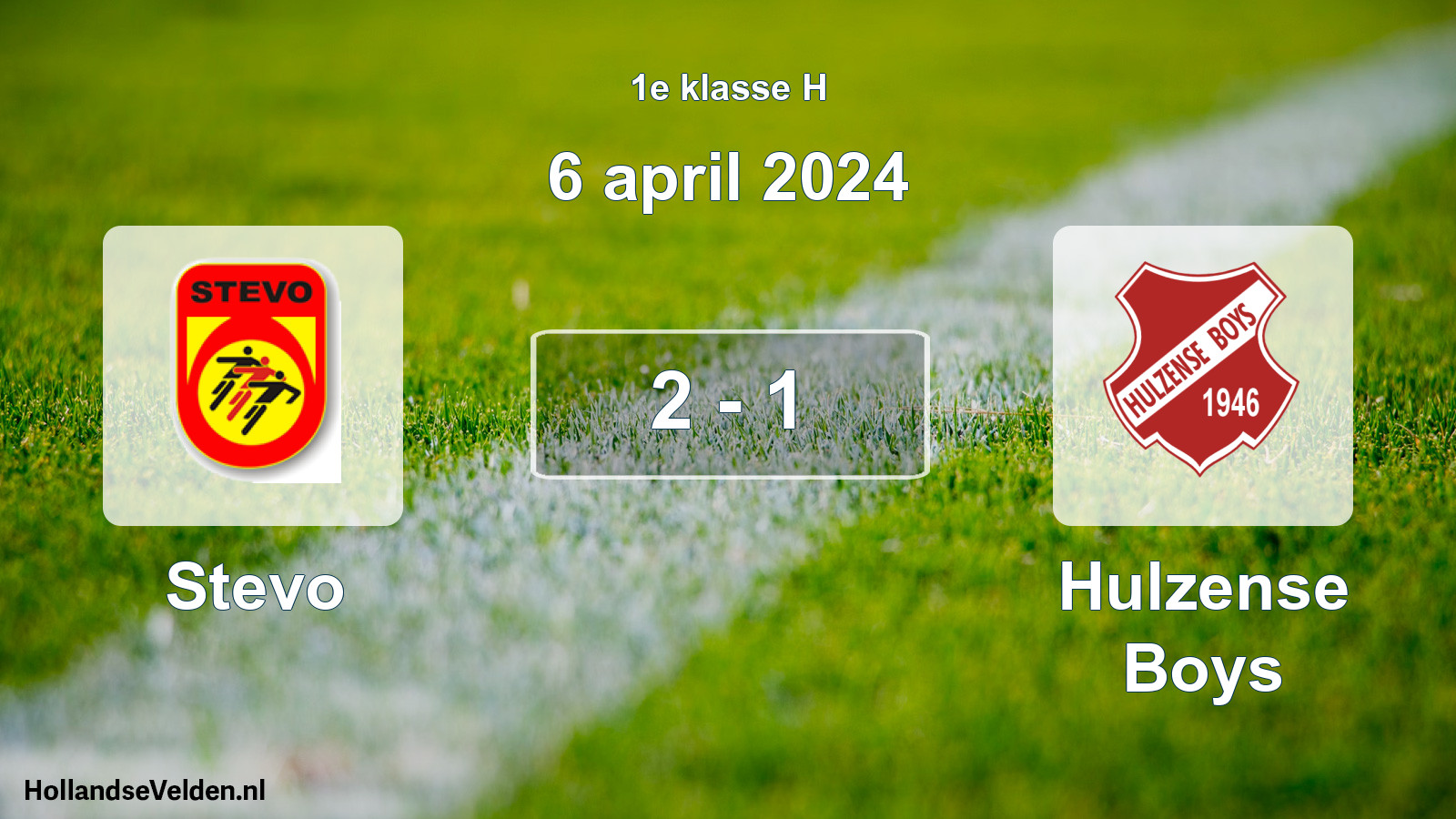 Total number of matches played: Stevo - Hulzense Boys 2 - 1 (6 April 2024)