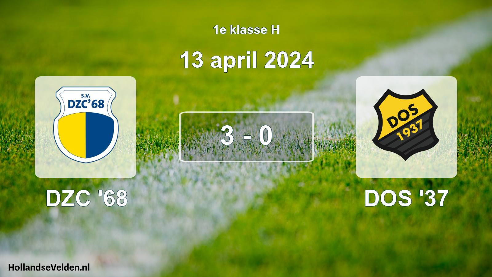 Total number of matches played: DZC '68 - DOS '37 3 - 0 (13 April 2024)