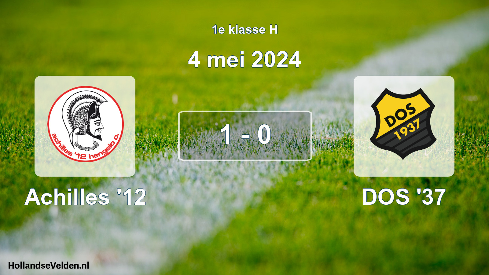 Total number of matches played: Achilles '12 - DOS '37 1 - 0 (4 May 2024)