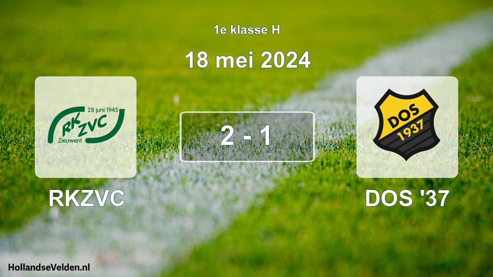 Total number of matches played: RKZVC - DOS '37 2 - 1 (18 May 2024)